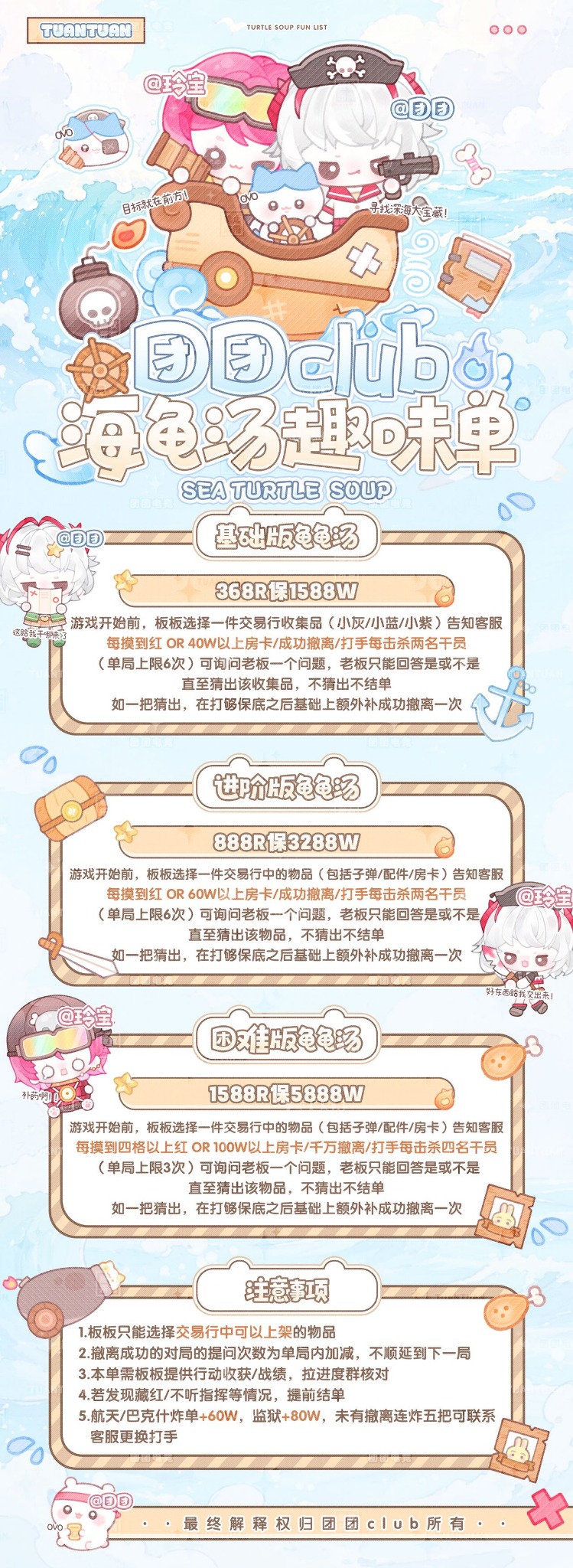 海龟汤趣味单